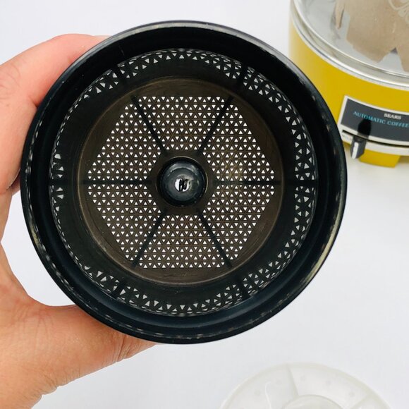 Vintage 70s SEARS ROEBUCK Golden Yellow Automatic Coffeemaker: 10 cup Percolator - Picture 3 of 16